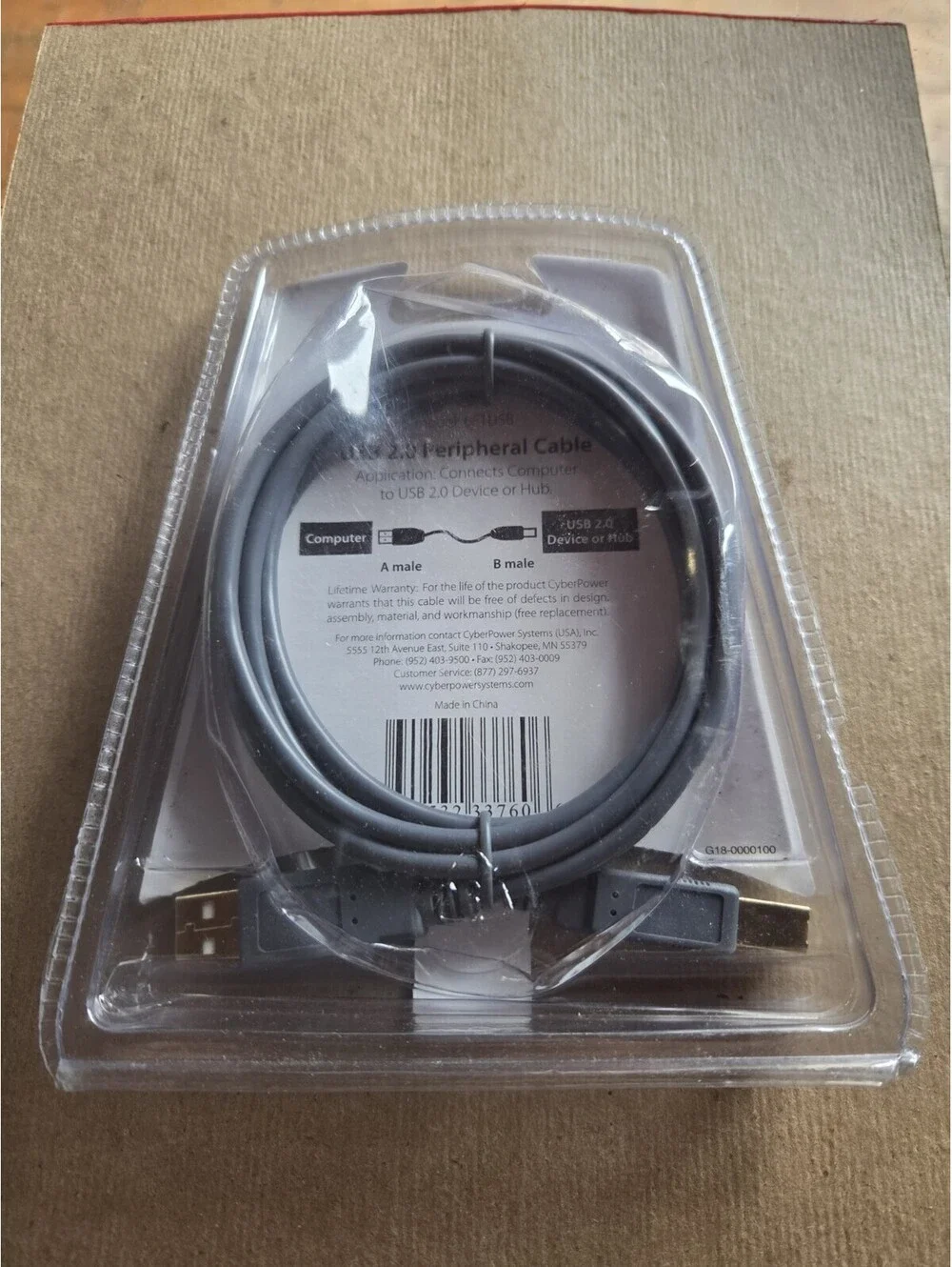 A-B USB 2.0 Cable 6 ft A7